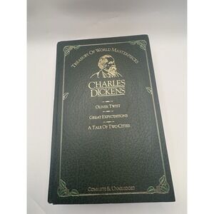 Treasury of World Masterpieces Charles Dickens Book - Vintage 1981 - 3 Stories